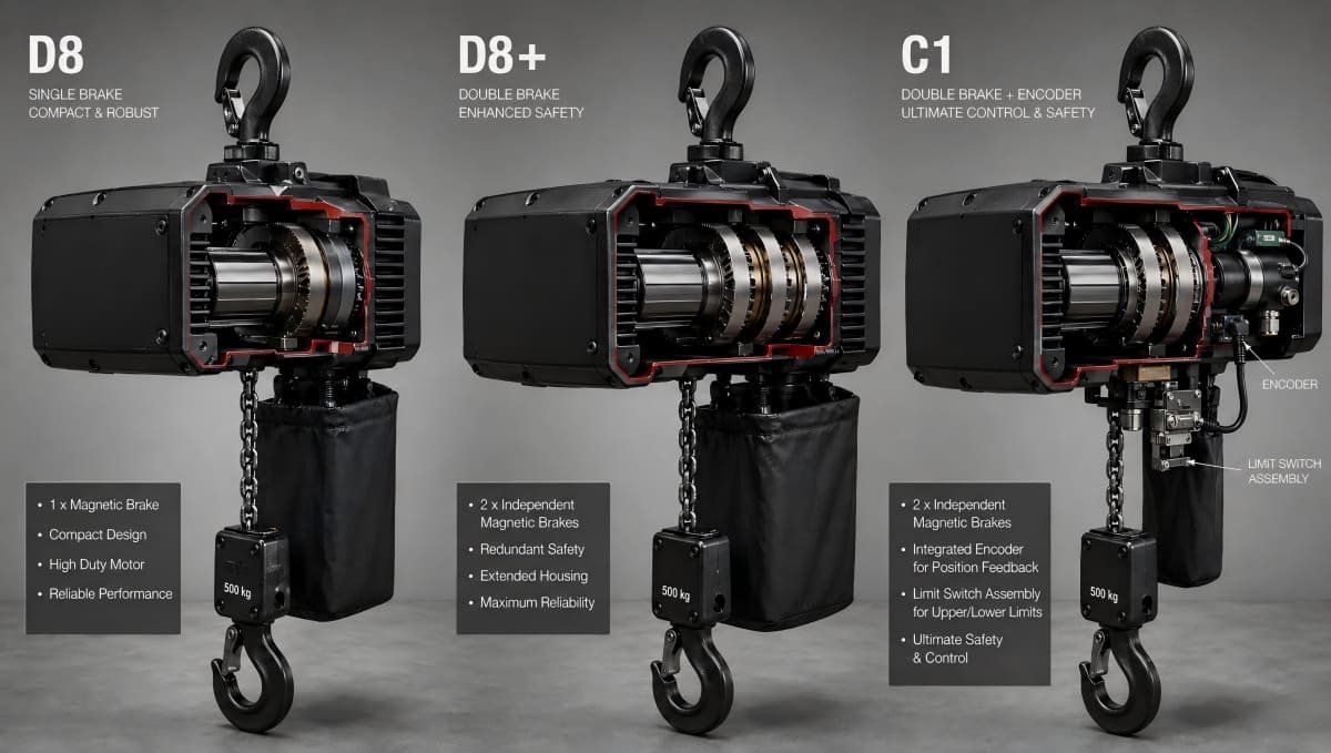 Comparison of C1, D8, and D8+ rigging standards