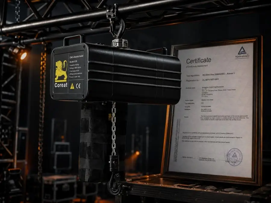 TUV CE Certificate for S28 Electric Chain Hoist
