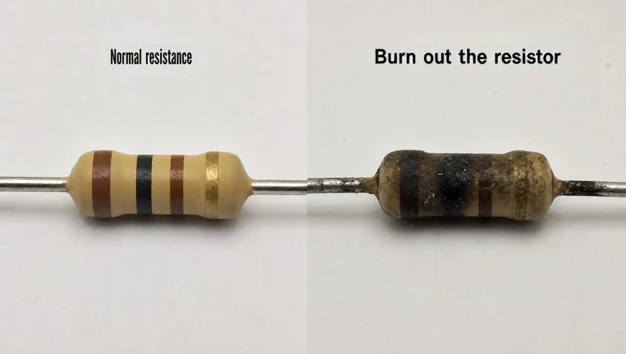 Stage hoist resistor component failure caused by unstable power supply