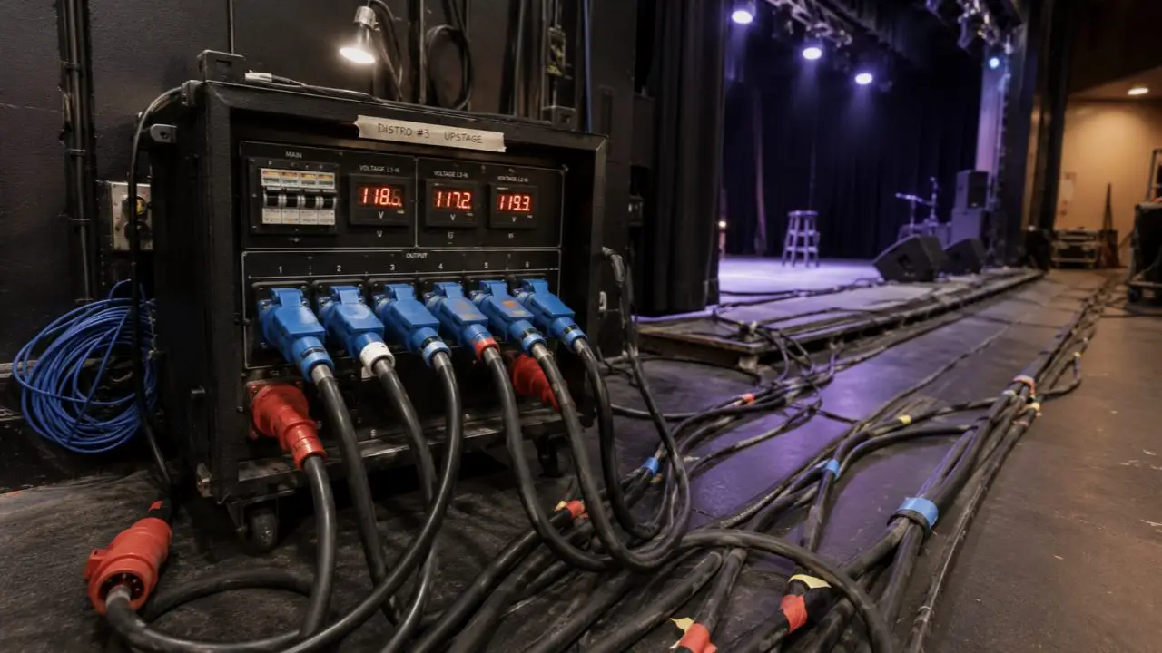 Stage hoist power supply environment assessment