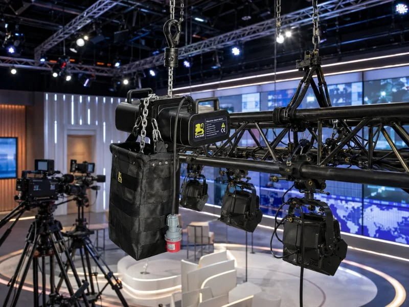 Stage hoists used for TV studios